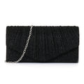 pleated striped veil flashing material handbag - MERGE.DAY.1.FREESTYLE