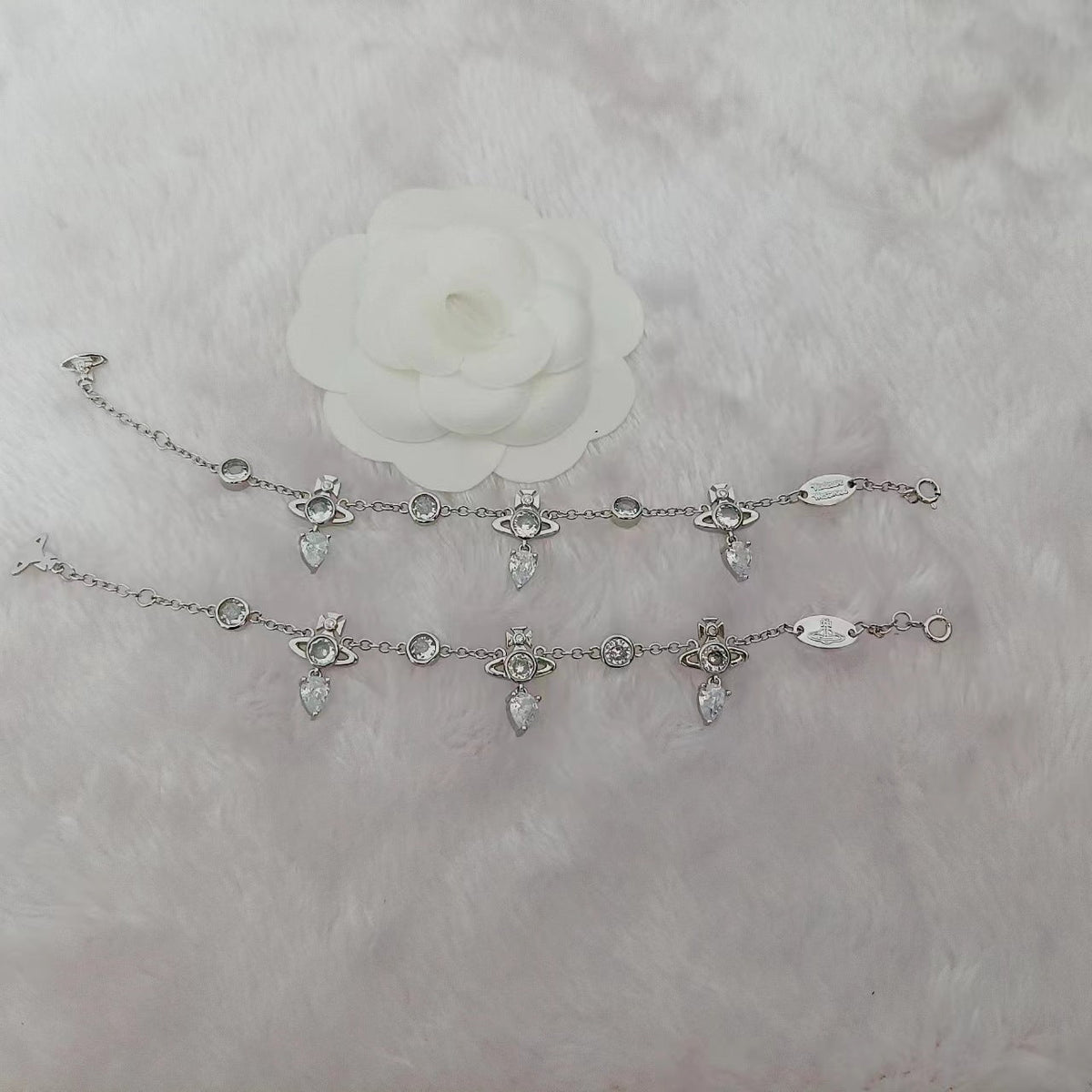 Crystal Diamond Water Drop Necklace Super Sparkling Tassel Pendant Bracelet - MERGE.DAY.1.FREESTYLE