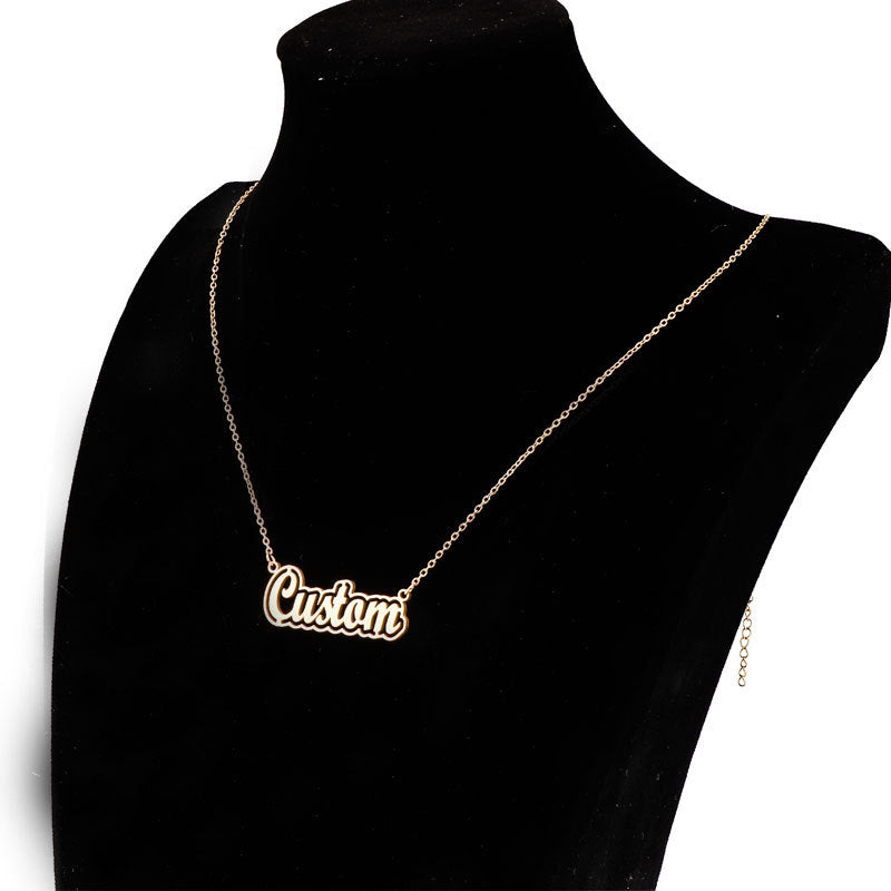 Customized hollow name necklace - MERGE.DAY.1.FREESTYLE