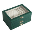 PU leather window multi-layer drawer-style jewelry box - MERGE.DAY.1.FREESTYLE