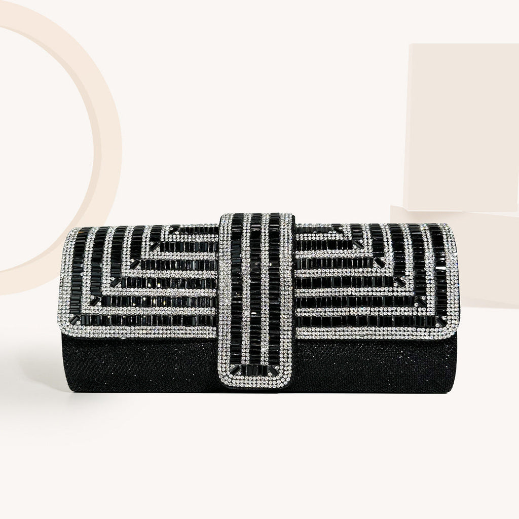 Full diamond flap shiny fashion chain clutch bag - MERGE.DAY.1.FREESTYLE