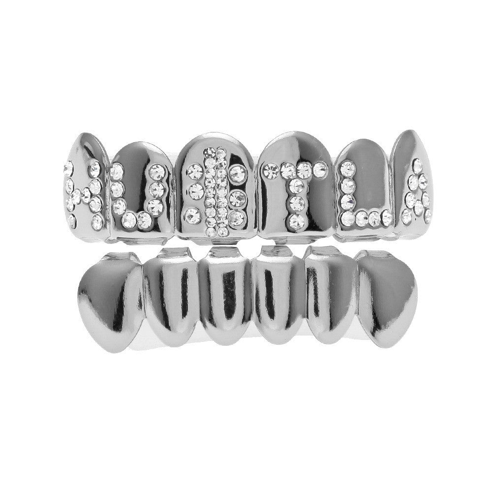 Hip-hop diamond-encrusted and gold-plated teeth grillz - MERGE.DAY.1.FREESTYLE