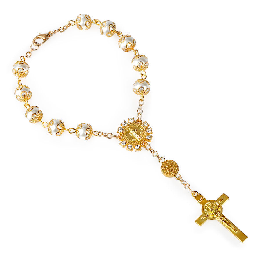 rosary bracelet lace glass imitation pearl - MERGE.DAY.1.FREESTYLE