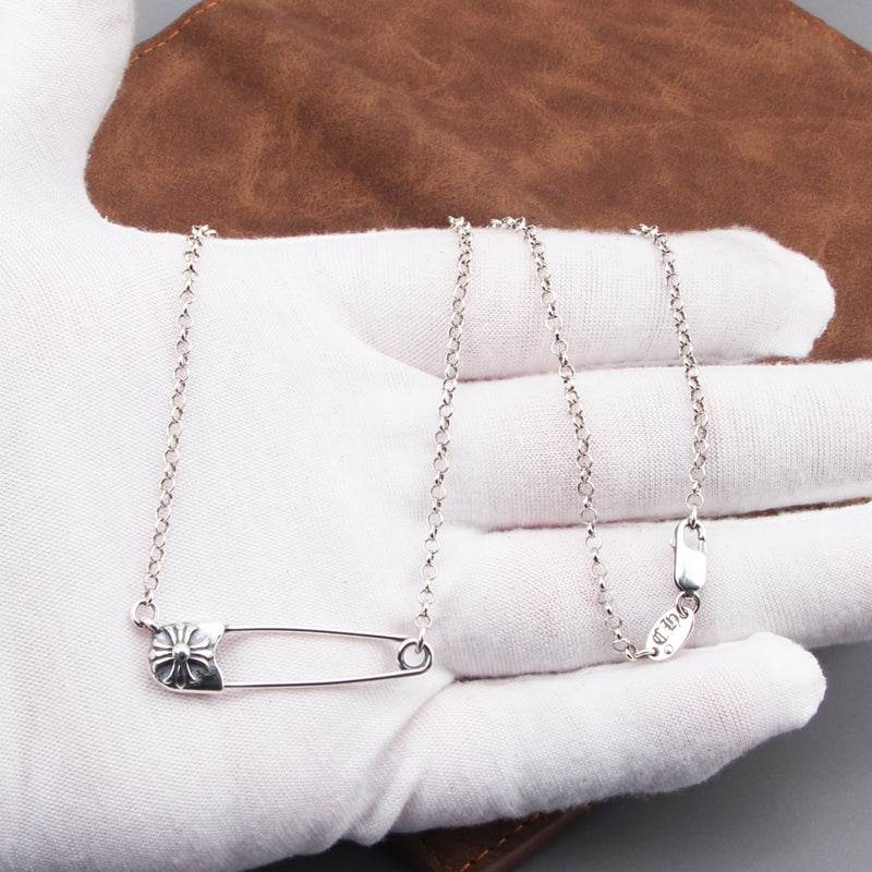 Retro cross pin necklace - MERGE.DAY.1.FREESTYLE
