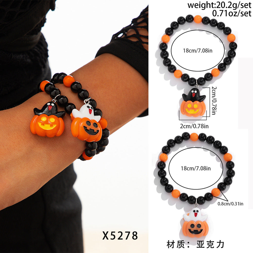Halloween skull pumpkin bracelet set - MERGE.DAY.1.FREESTYLE