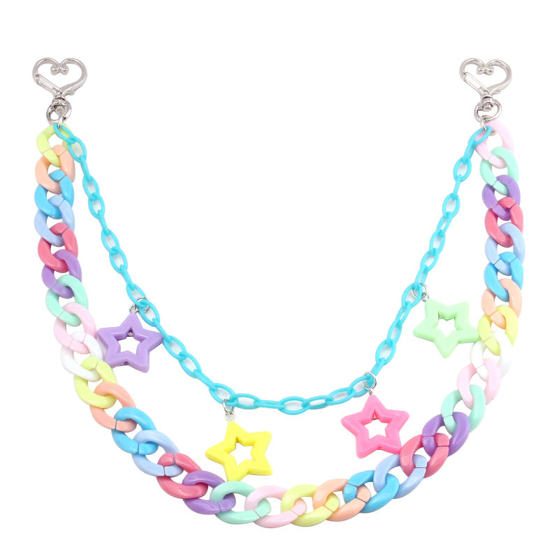 Acrylic pentagram macaron pants chain - MERGE.DAY.1.FREESTYLE