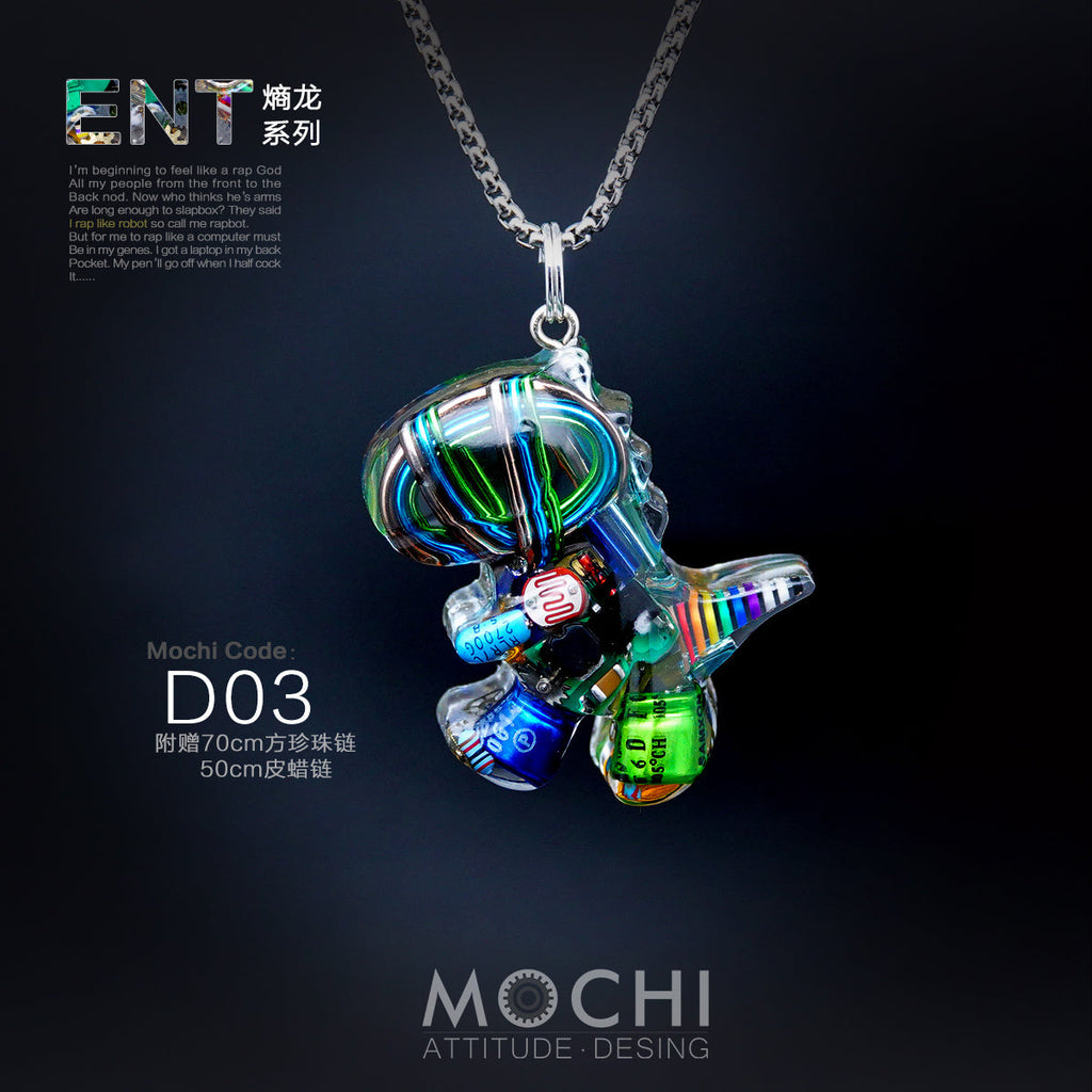 Original Cyberpunk Little Dinosaur Delicate High Design Couple Necklace - MERGE.DAY.1.FREESTYLE