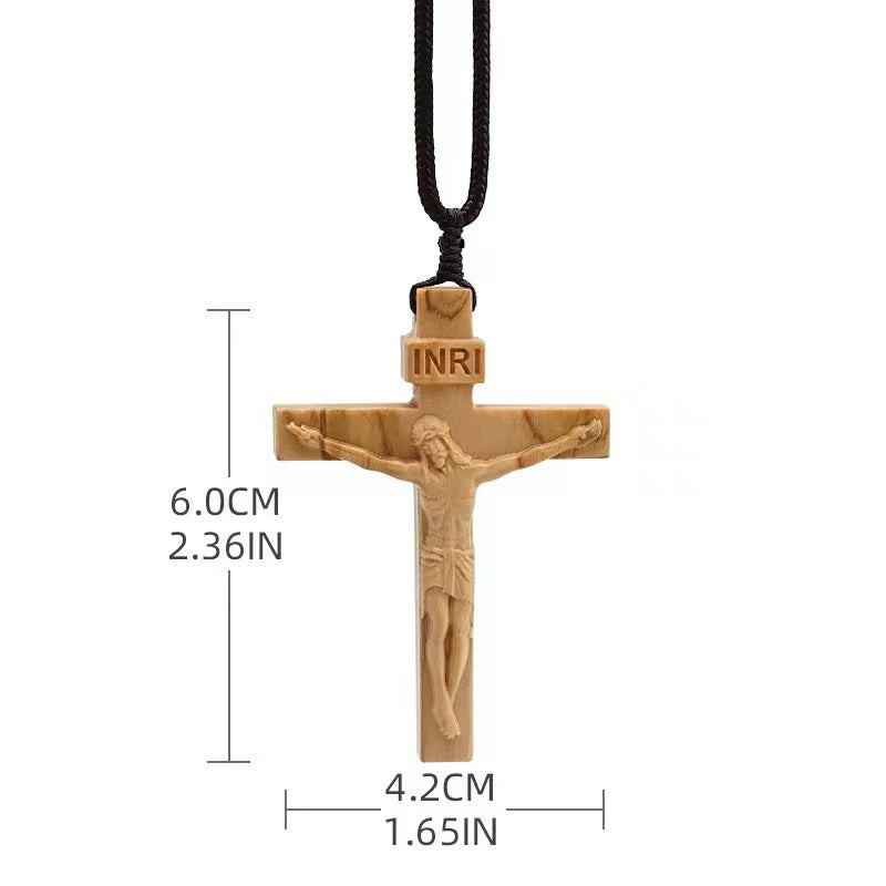 wooden cross necklace INRI - MERGE.DAY.1.FREESTYLE