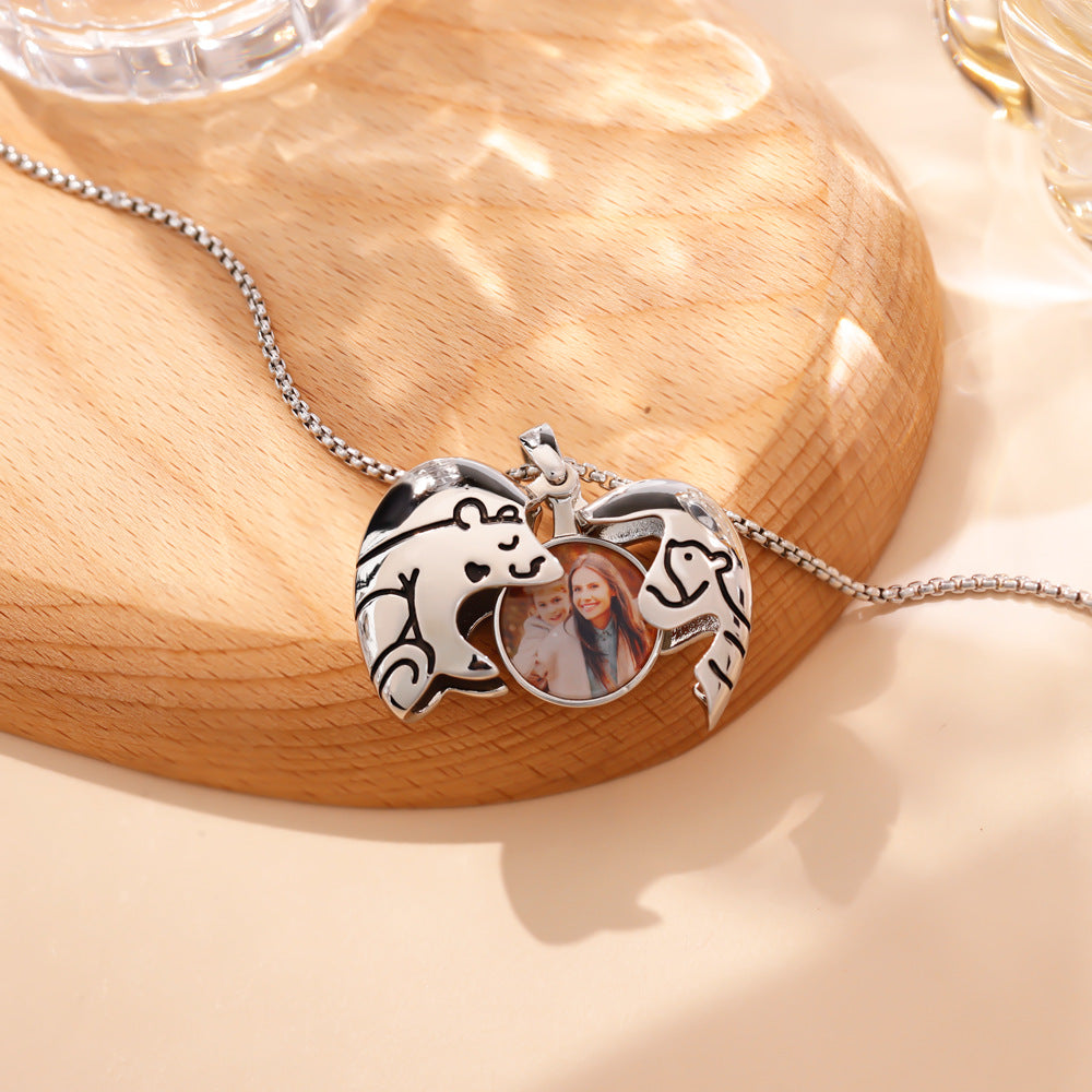 Bear Hug Heart Necklace Photo Box - MERGE.DAY.1.FREESTYLE