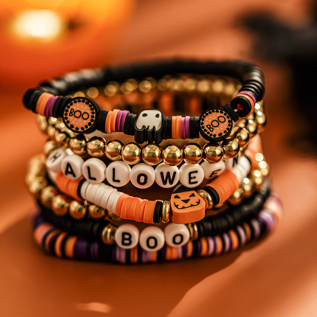 Halloween skull pumpkin bracelet set - MERGE.DAY.1.FREESTYLE
