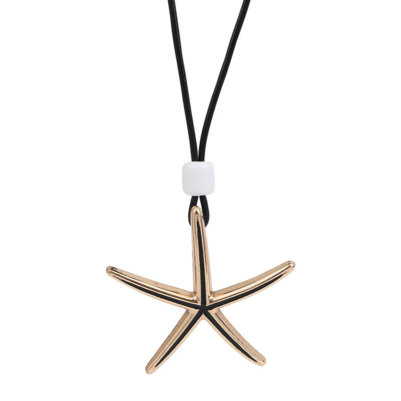 starfish necklace geometric long necklace - MERGE.DAY.1.FREESTYLE