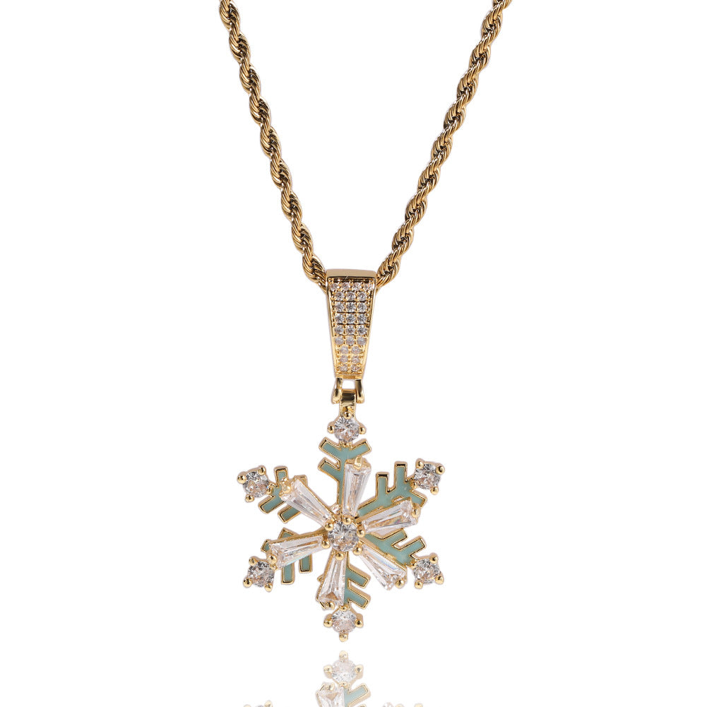 Winter rotating snowflake luminous oil drop pendant - MERGE.DAY.1.FREESTYLE