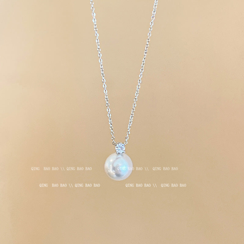 Titanium steel pearl clavicle necklace - MERGE.DAY.1.FREESTYLE