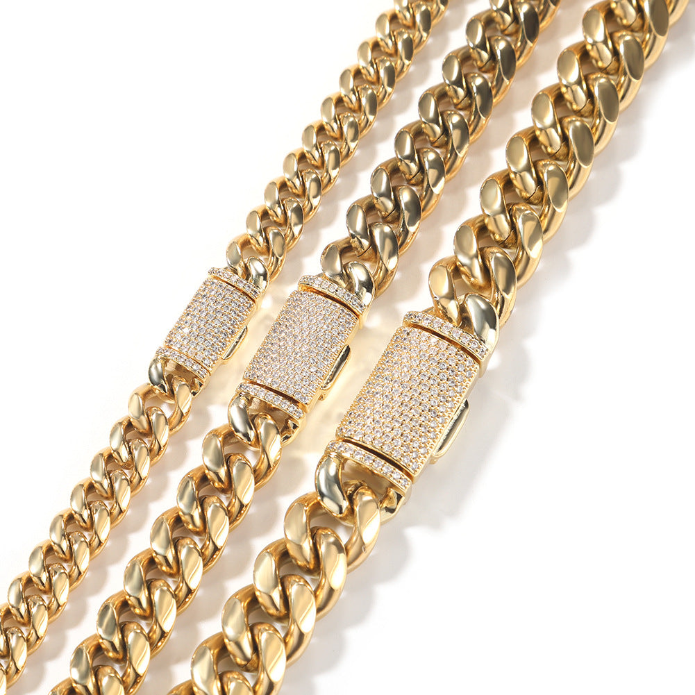 Hip-hop zircon stainless steel zircon necklace - MERGE.DAY.1.FREESTYLE