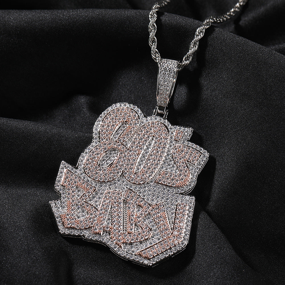 80Sbaby hip-hop diamond necklace - MERGE.DAY.1.FREESTYLE