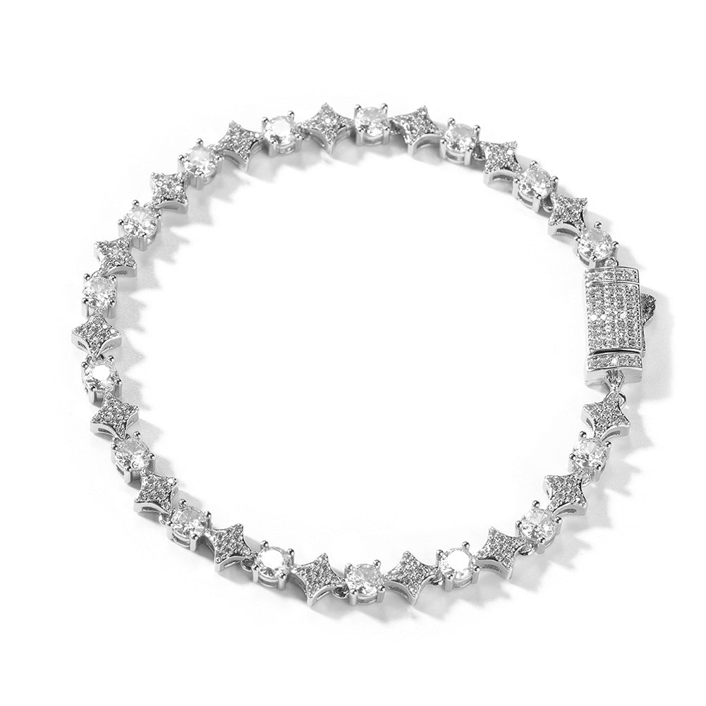 Star zircon tennis chain necklace - MERGE.DAY.1.FREESTYLE