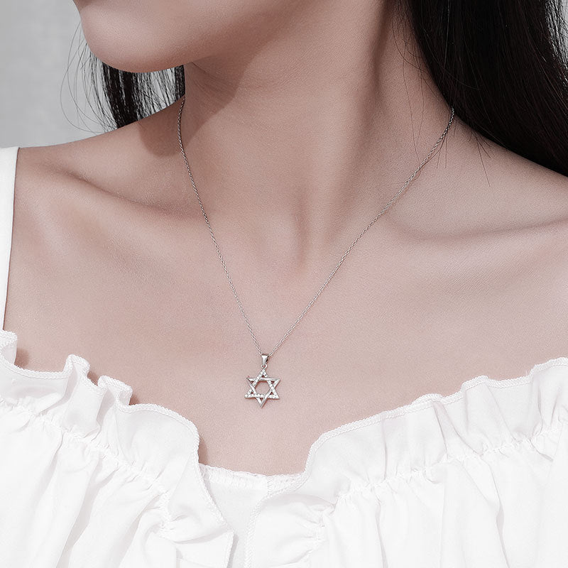 star of david necklace S925 silver pendant - MERGE.DAY.1.FREESTYLE