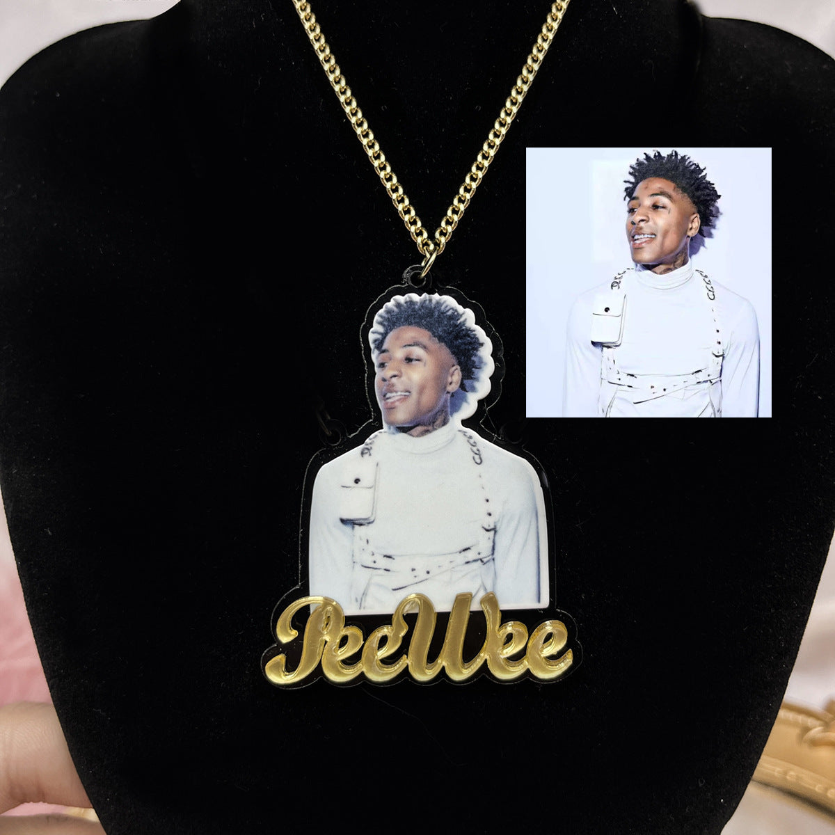 DIY color Custom Name photo necklace Personalized Acrylic Pendent Necklace Custome Jewelry - MERGE.DAY.1.FREESTYLE