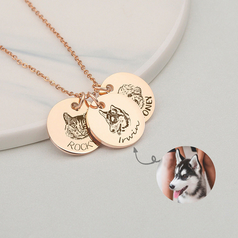 dog name necklace diy engraving engraving necklace - MERGE.DAY.1.FREESTYLE