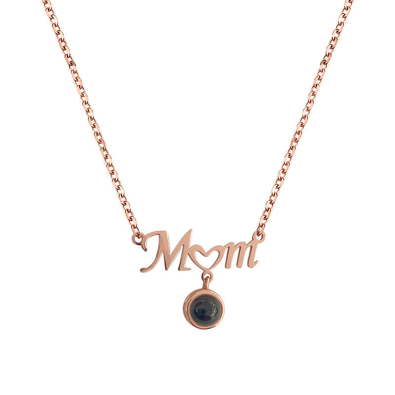 I love you love heart mom mother's Day projection Necklace - MERGE.DAY.1.FREESTYLE