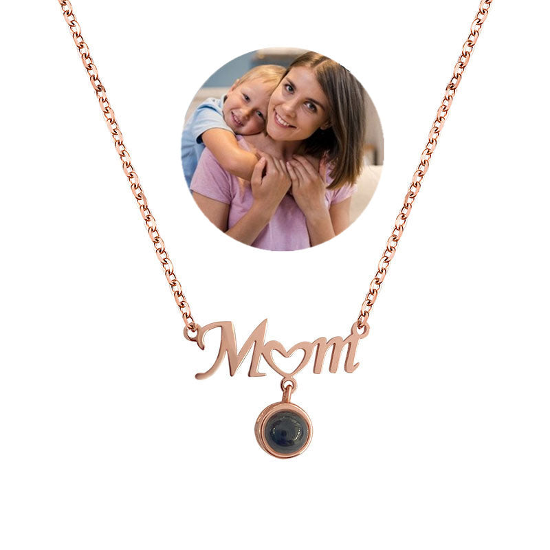 I love you love heart mom mother's Day projection Necklace - MERGE.DAY.1.FREESTYLE