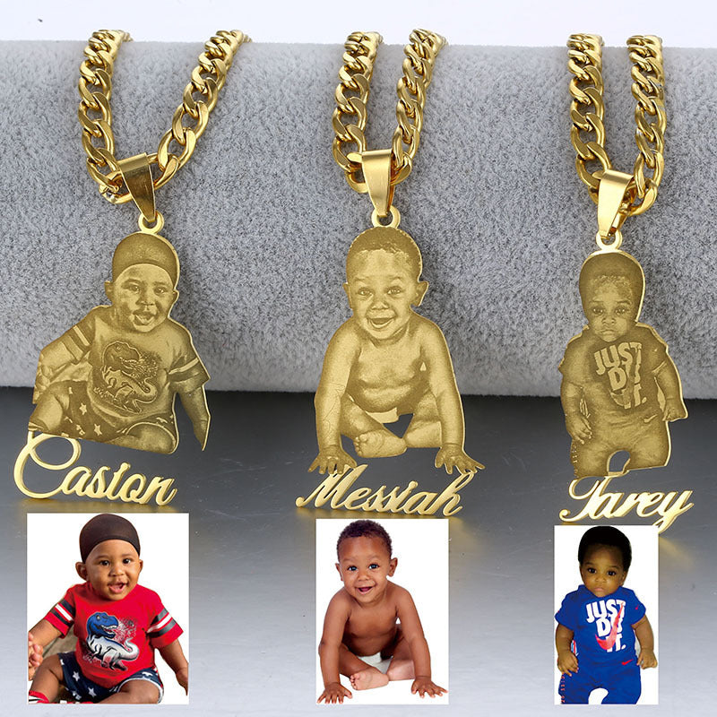 Custom Photo Necklace Picture Pendant Name Memory Jewelry - MERGE.DAY.1.FREESTYLE
