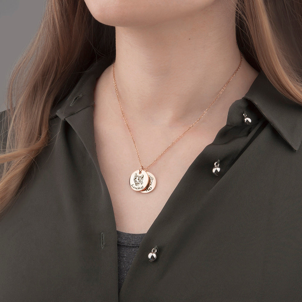dog name necklace diy engraving engraving necklace - MERGE.DAY.1.FREESTYLE