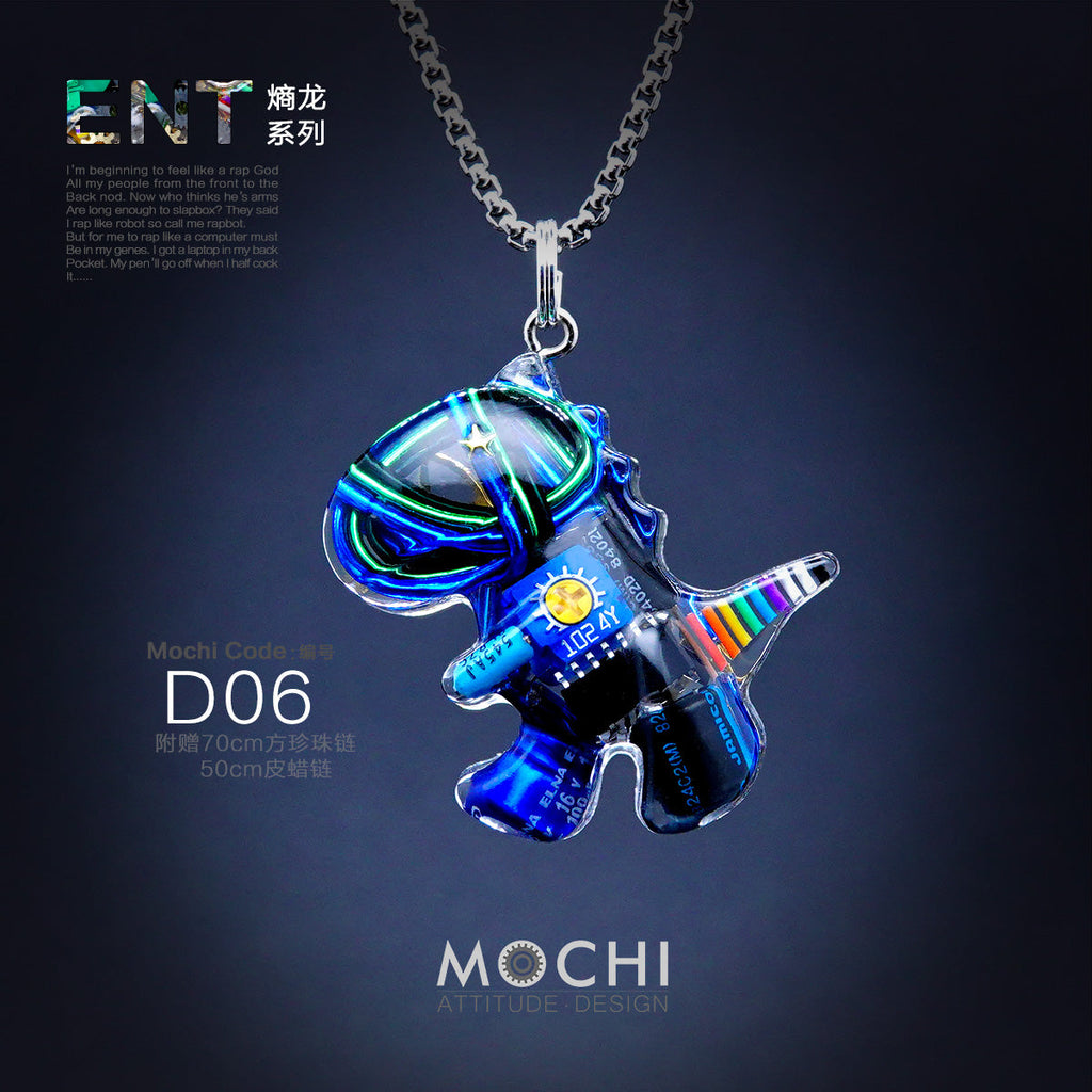 Original Cyberpunk Little Dinosaur Delicate High Design Couple Necklace - MERGE.DAY.1.FREESTYLE