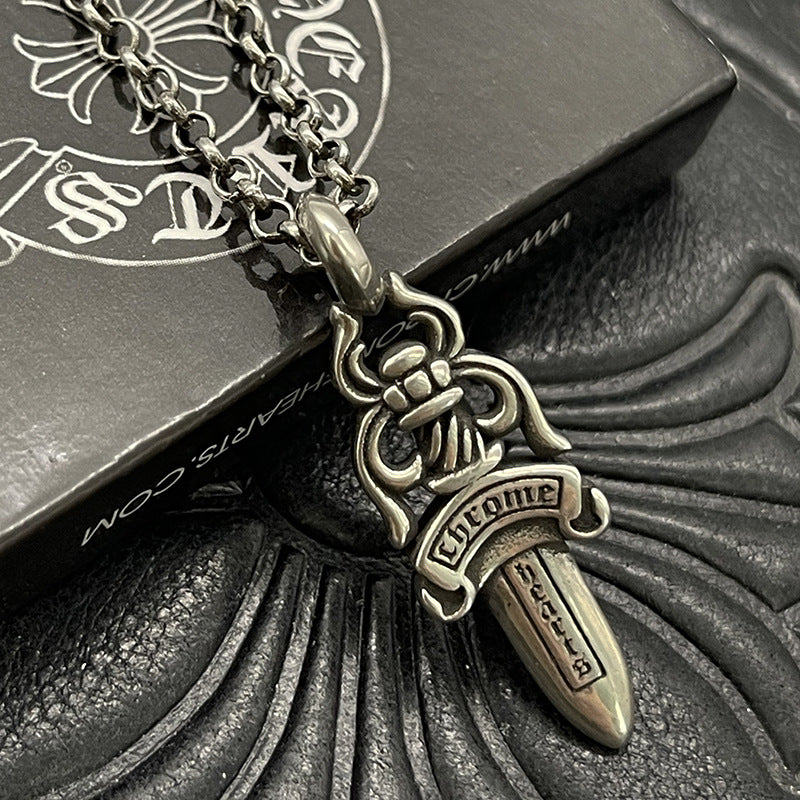 Small Retro Dagger Necklace - MERGE.DAY.1.FREESTYLE