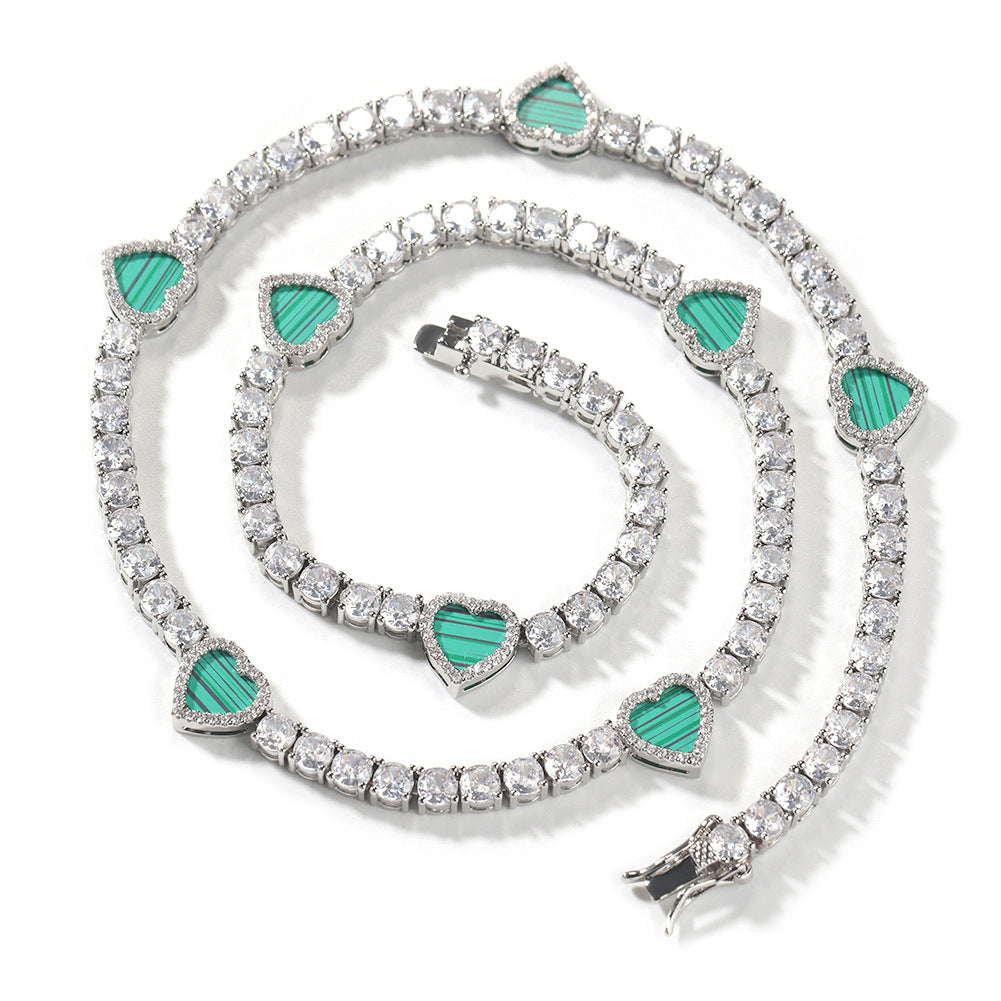 Colorful love tennis chain high-end zircon necklace bracelet - MERGE.DAY.1.FREESTYLE