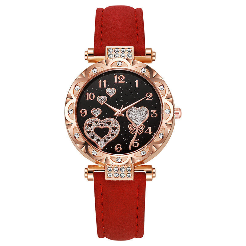 Simple leather strap quartz watch for students - MERGE.DAY.1.FREESTYLE