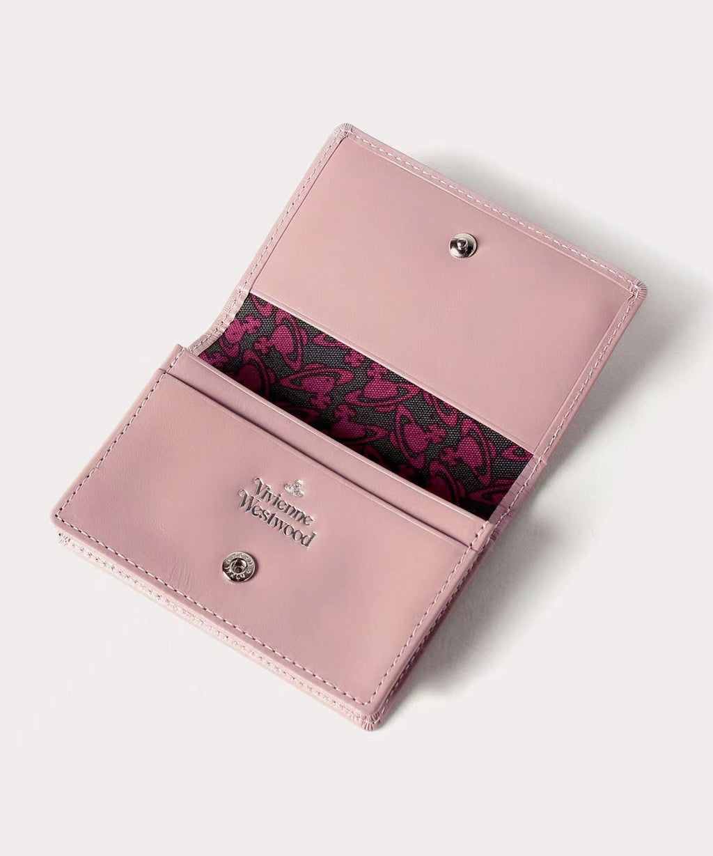 Solid color long cowhide card bag ID bag - MERGE.DAY.1.FREESTYLE