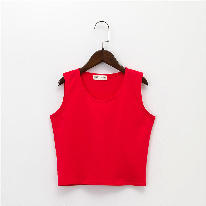 Bottoming sleeveless suspender sports midriff-baring vest - MERGE.DAY.1.FREESTYLE