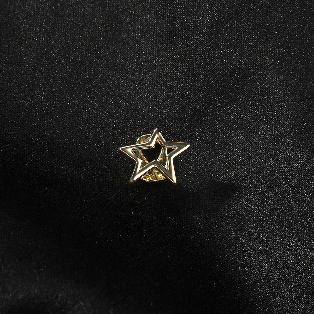 Hip-hop niche design hollow five-pointed star braces - MERGE.DAY.1.FREESTYLE