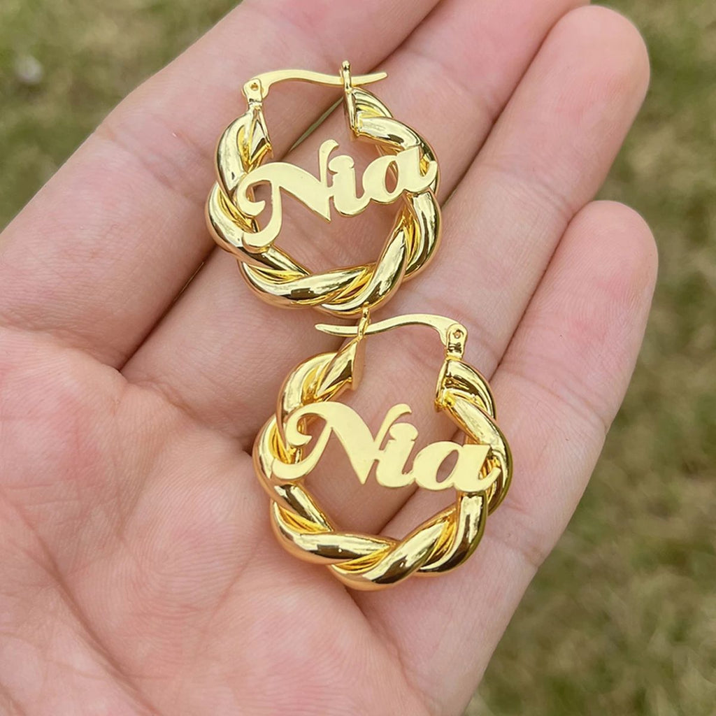 18mm Small Twist Custom Earrings - MERGE.DAY.1.FREESTYLE