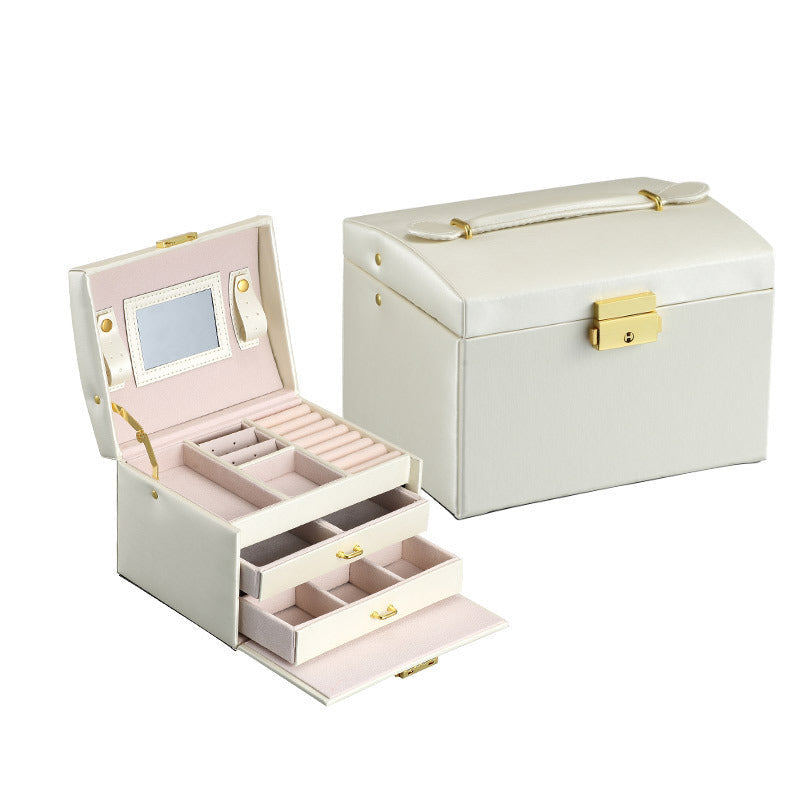 PU leather dustproof large capacity drawer jewelry box - MERGE.DAY.1.FREESTYLE