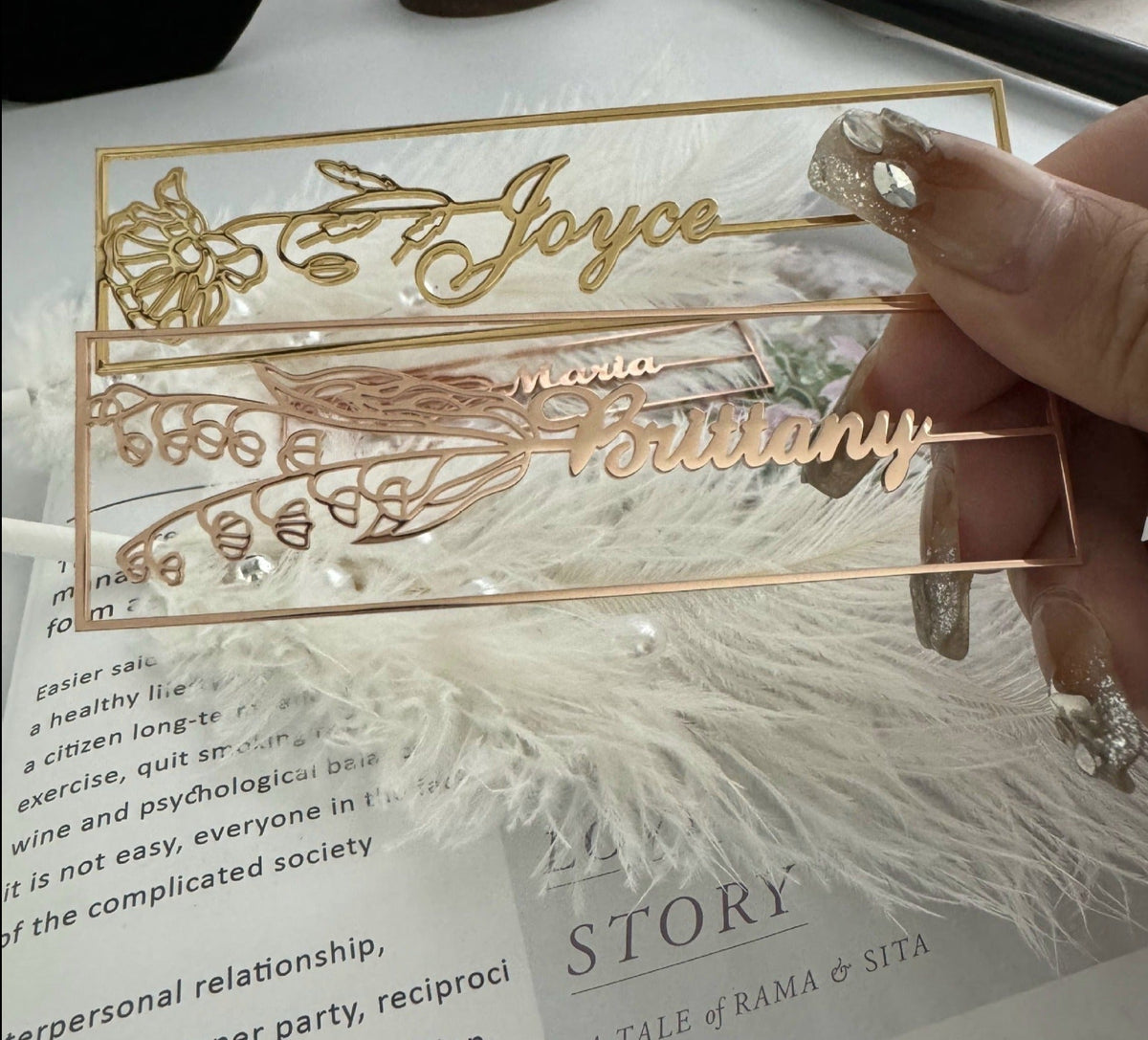 customized birthday flower name bookmark - MERGE.DAY.1.FREESTYLE