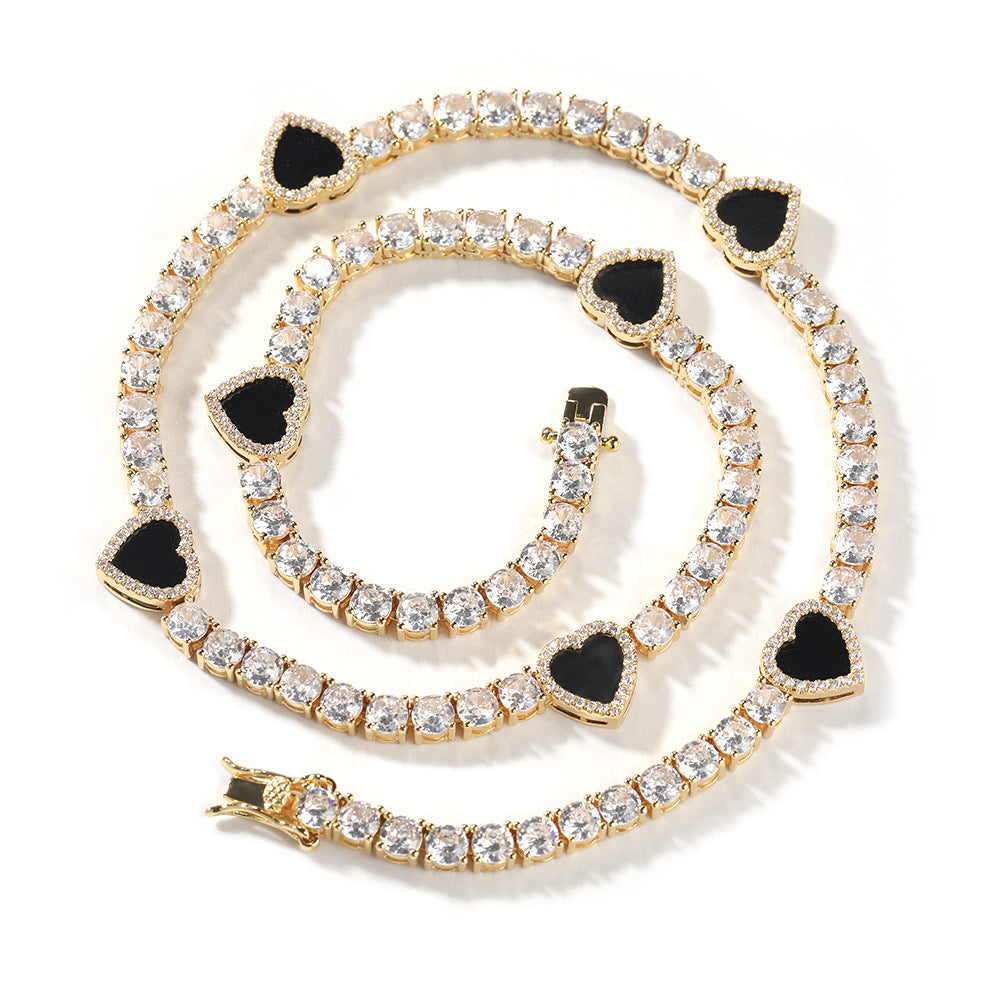 Colorful love tennis chain high-end zircon necklace bracelet - MERGE.DAY.1.FREESTYLE