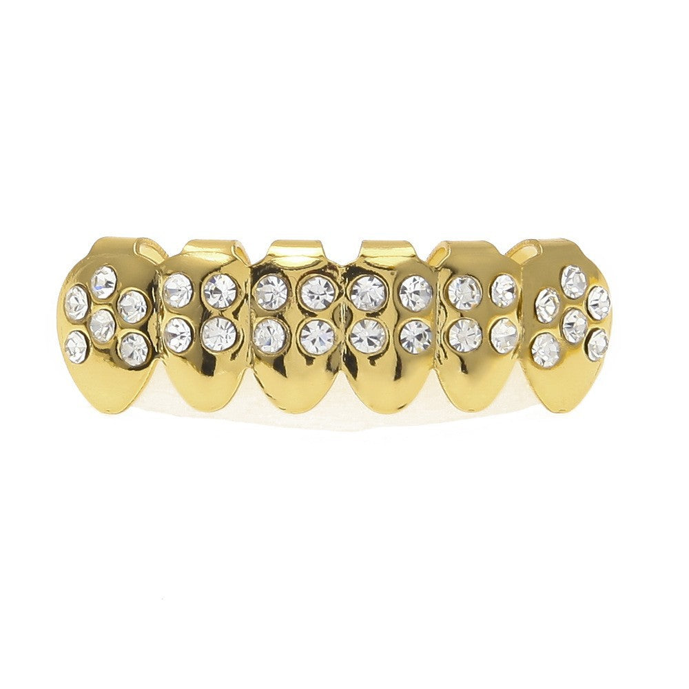Hip-hop diamond-encrusted and gold-plated teeth grillz - MERGE.DAY.1.FREESTYLE