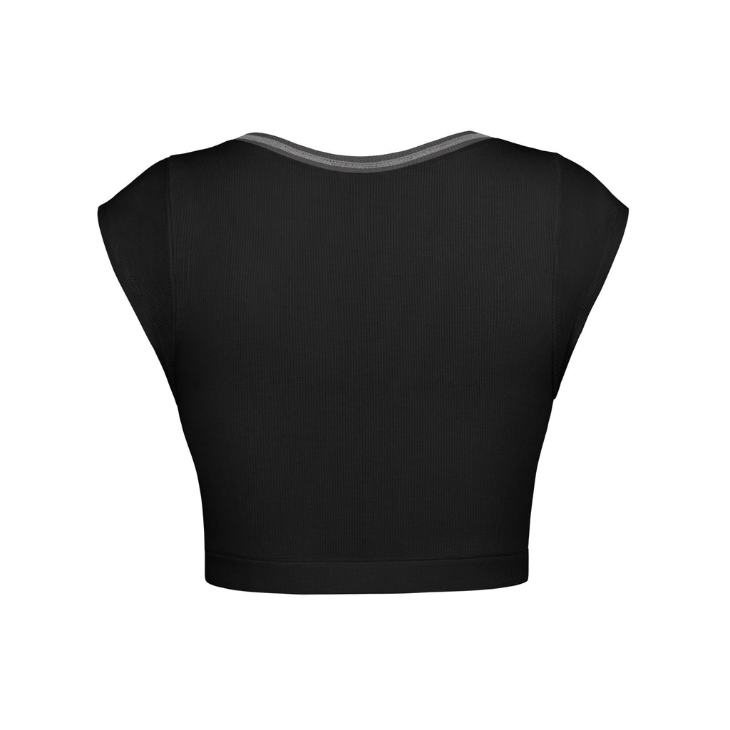 Slim Fit Ultra Short Sexy Spicy Girls Top Knitted Thread T-shirt - MERGE.DAY.1.FREESTYLE