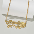 rose custom name necklace diy personalized jewelry - MERGE.DAY.1.FREESTYLE