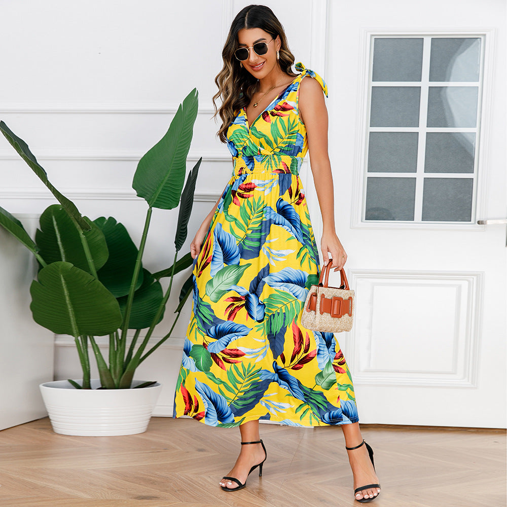 Hawaiian Beach Dress Summer Print Long Skirt Women's Dress - MERGE.DAY.1.FREESTYLE