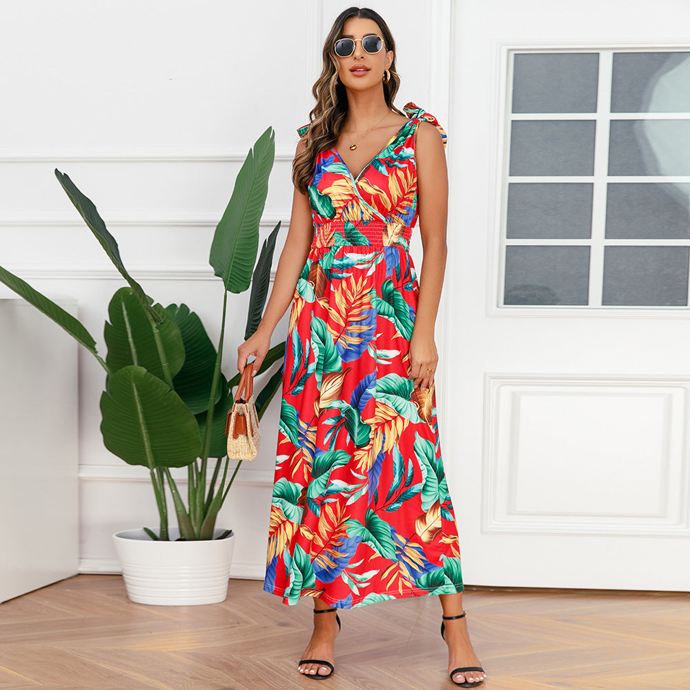 Hawaiian Beach Dress Summer Print Long Skirt Women's Dress - MERGE.DAY.1.FREESTYLE