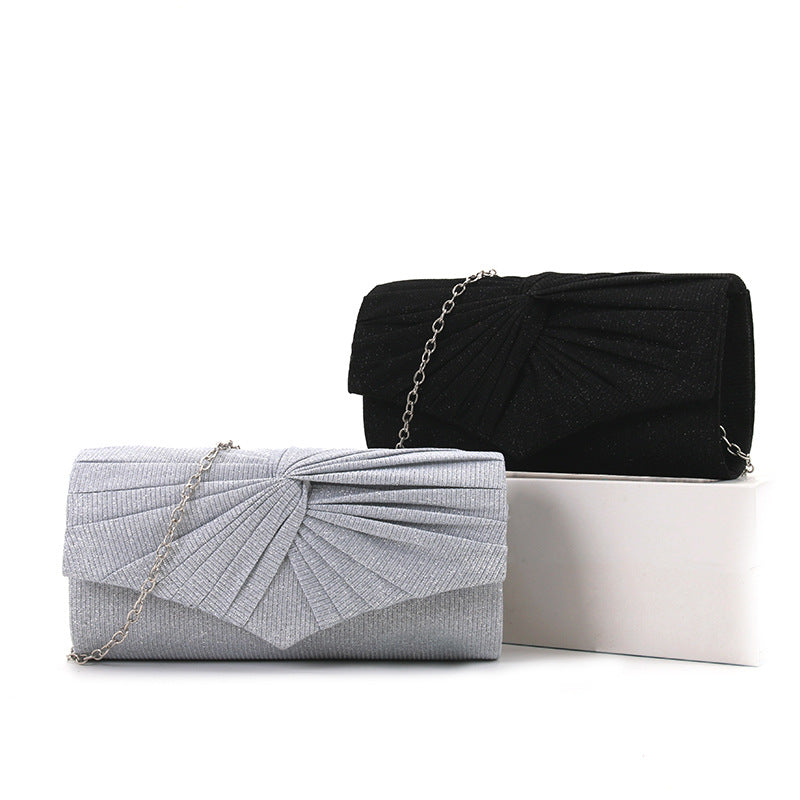 Pleated lace women's bag, solid color Clutch handbag - MERGE.DAY.1.FREESTYLE