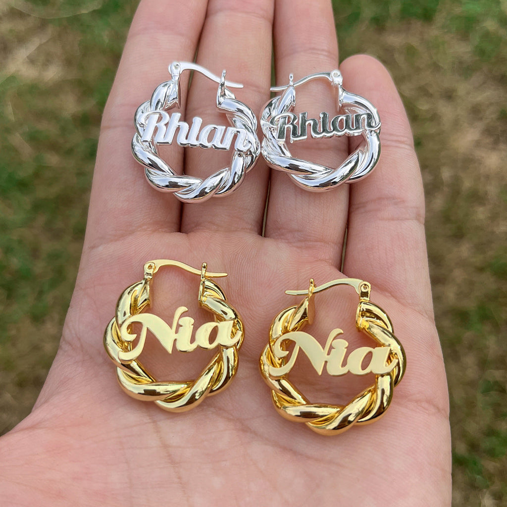 18mm Small Twist Custom Earrings - MERGE.DAY.1.FREESTYLE