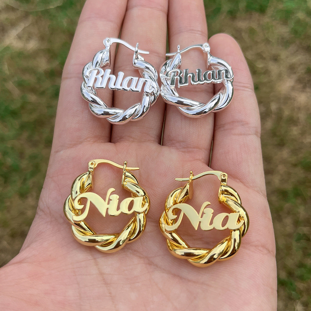 18mm Small Twist Custom Earrings - MERGE.DAY.1.FREESTYLE