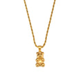 Bear pendant 18K zirconium necklace - MERGE.DAY.1.FREESTYLE