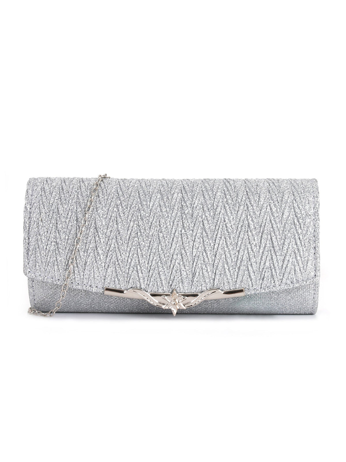 Metal veil pleated Clutch bag evening bag - MERGE.DAY.1.FREESTYLE