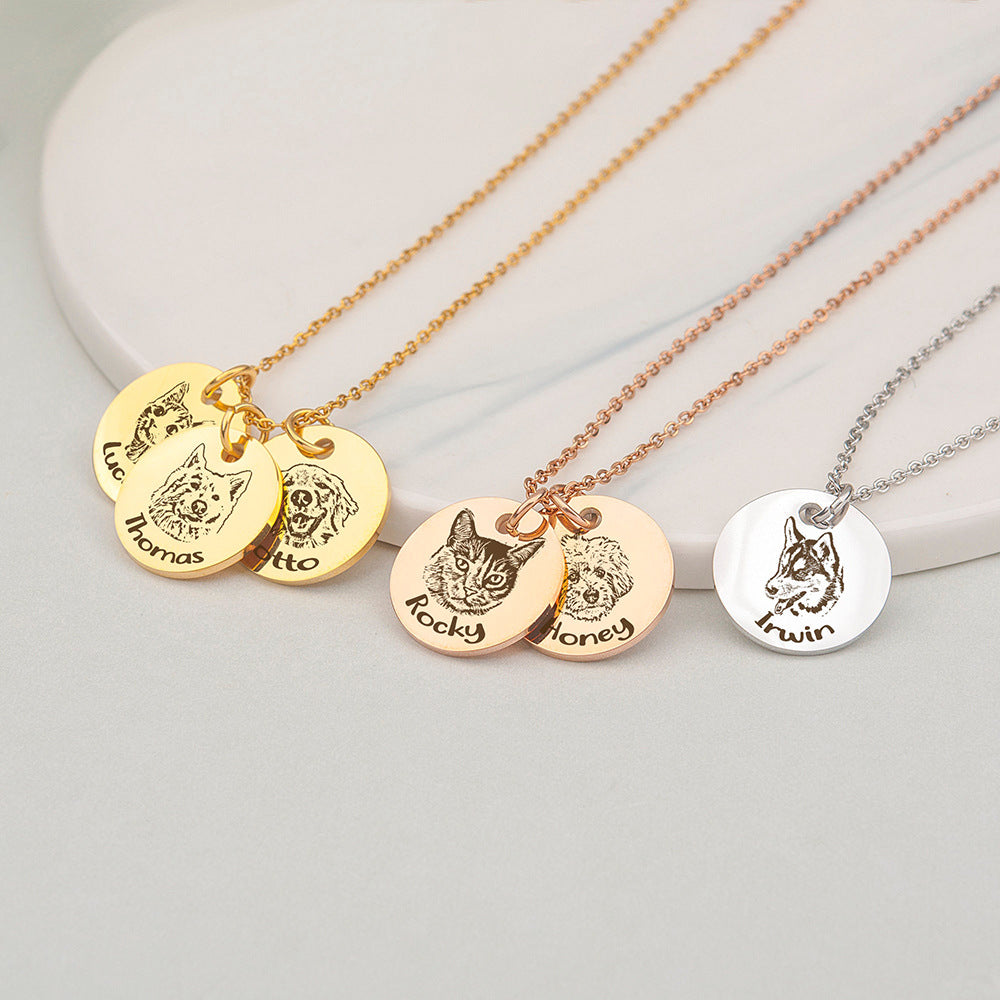 dog name necklace diy engraving engraving necklace - MERGE.DAY.1.FREESTYLE