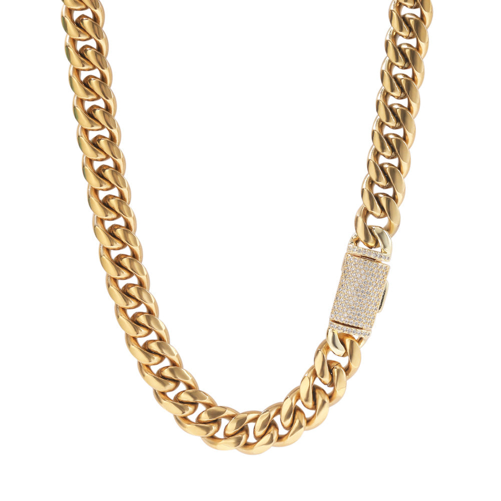 Hip-hop zircon stainless steel zircon necklace - MERGE.DAY.1.FREESTYLE